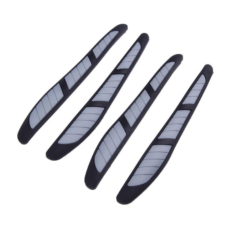 4pcs Car Door Edge Guard Strip Anti-collision Side Mirror Protector (Grey)
