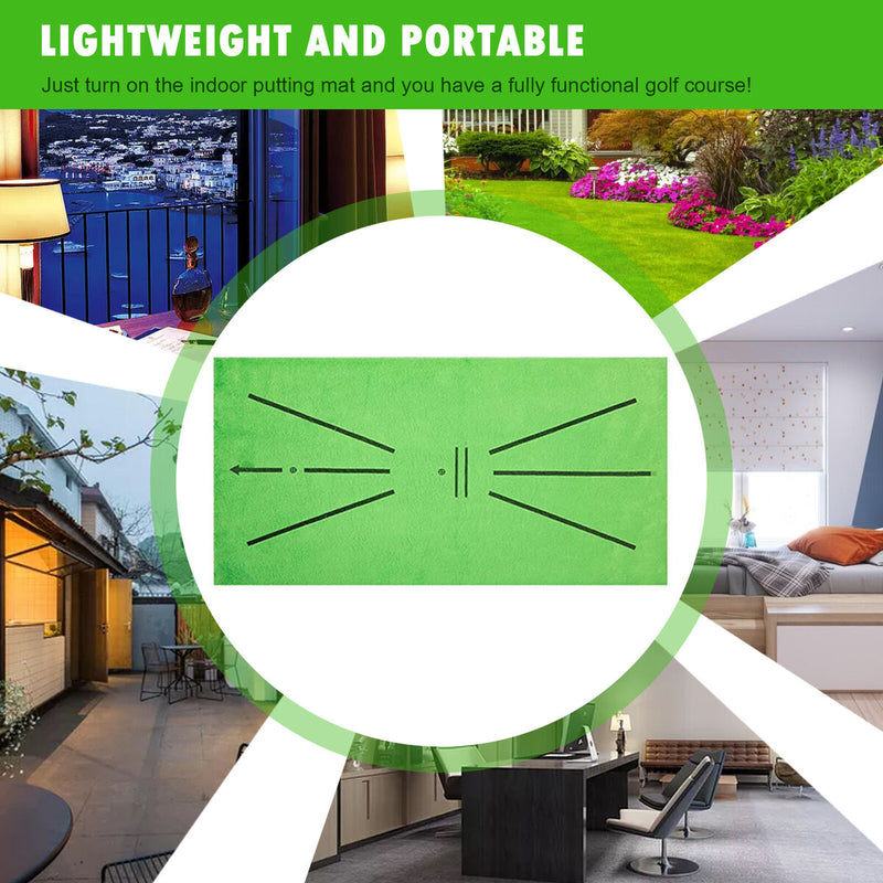 Golf Training Mat, Mini Golf Practice Training Aid, Portable Golf Hitting R