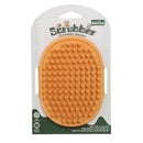 Dog Cat Bath Brush Comb Rubber Pet Hair Fur Grooming Massage Glove (Orange)