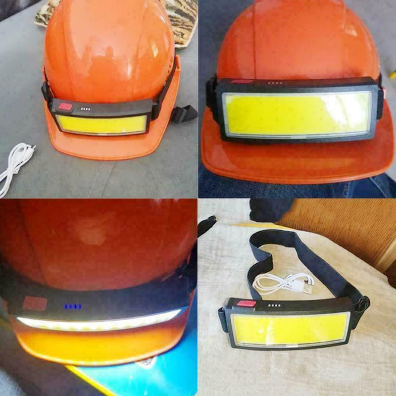 Waterproof Headlight Night Running Head Torch LED USB Headlamp G0S6 Camping G1W8