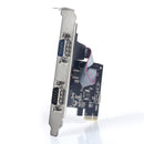PCIe Serial Expansion Card PCI-Express to 2 Serial Ports COM Adapter for Windows