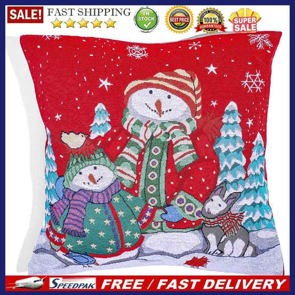 Christmas Throw Pillow Case Pillowcase Home Party Festival Decor with Zipper