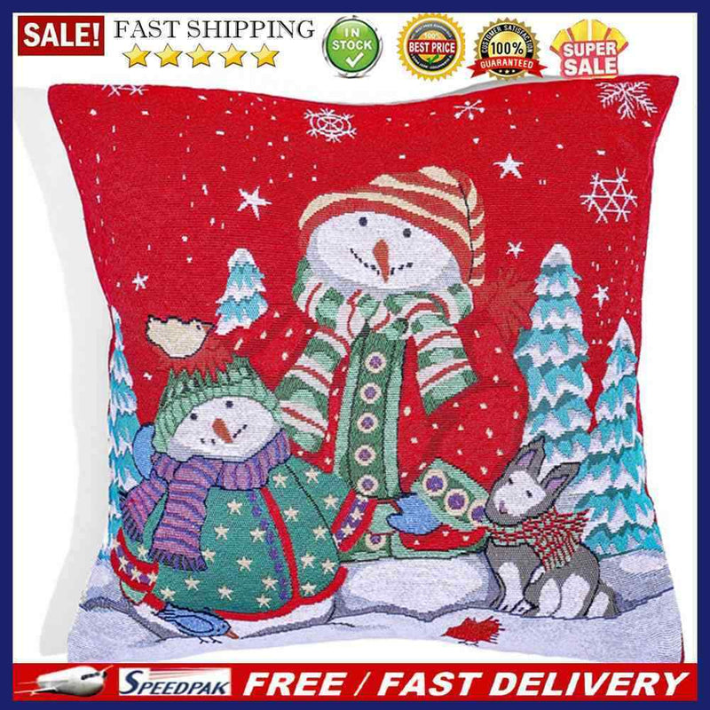 Christmas Throw Pillow Case Pillowcase Home Party Festival Decor with Zipper
