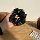 PU Leather Elastic Scrunchies Lady Hairband Rope Ponytail Holder Loop Headdre