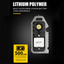 Type-C USB Rechargeable COB LED Flashlight with Whistle Camping Pocket Work Lamp