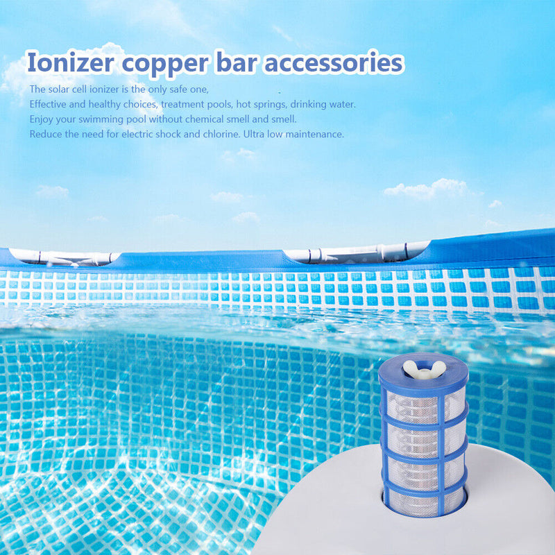 Solar Copper Anode Swimming Pool Ionizer Purifiers Basket Screen Cleaner