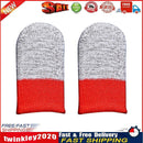 Gaming Finger Sleeve for PUBG Game Controller Glove Fingertips (White+Red) Newly