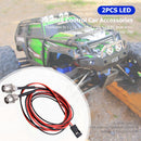 2pcs 5mm White LED Lights Lamp for 1/12 1/18 1/10 1/8 Axial Scx10 RC Cars Parts