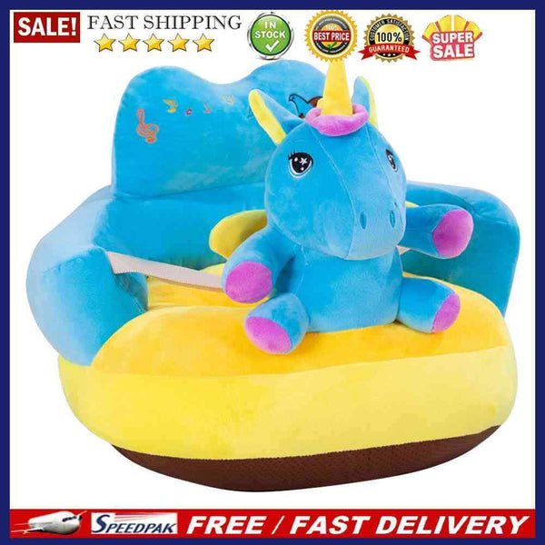 Cute Cartoon Baby Sofa Support Seat Kid Feeding Soft Plush Chair without Fill