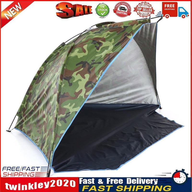 Outdoor Sunshelter Tent Camping Picnic Open Awning Beach Tent (Camouflage) Newly