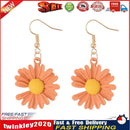 Korean Daisy Hook Dangle Earrings Women Sweet Flower Ear Jewelry (Pink) Newly