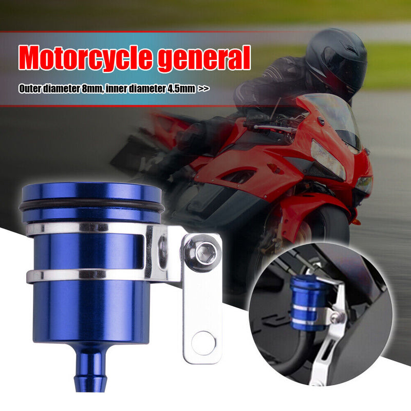Universal Motorcycle Brake Fluid Reservoir Clutch Tank Oil Fluid Cup (Blue)
