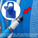 Pipe Holder for Intex Above Ground Pool Hose Outlet Bracket w/ Clamp (Blue)