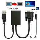 VGA Male To HDMI-compatible Output 1080P HD Audio AV HDTV Video Adapter G2 hot.