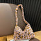 Animal Pattern Shoulder Underarm Bag Women Plush Top-handle Handbag (2)