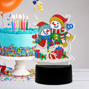 Special Shape Diamond Painting LED Lamp Ornaments Snowman DIY Mosaic Craft Gift