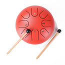 Ethereal 6 inch Steel Tongue Hand Pan Drum Tank 8 Tones with Mallets (Red) Newly