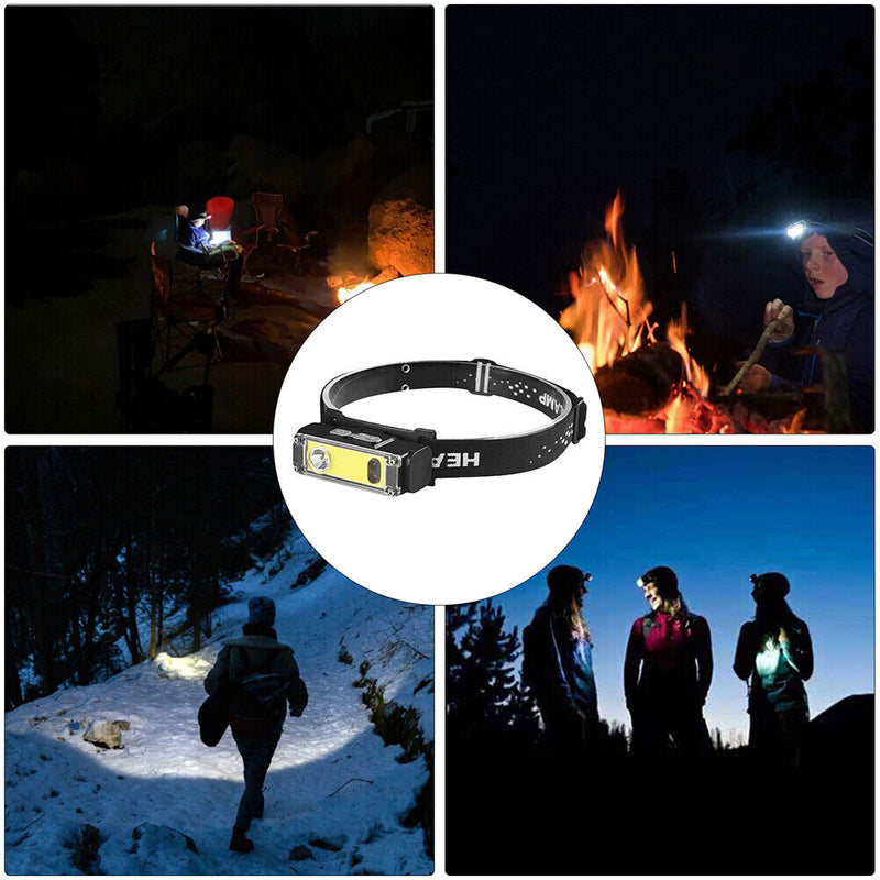 Strong Headlight Outdoor Night Fishing Red Light Headlamp Headwear Flashlig