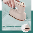 Mini Steam Iron Handheld Wet Dry Portable Garment Steamer (EU Light Pink)
