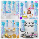 Mermaid Wishes Jellyfish Hanging Paper Lanterns Birthday Decorations (Blue)