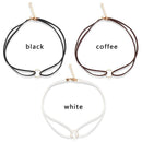 Charm Minimalist Jewellery Leather Necklace Velvet Chain Round Ring Choker