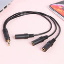 32cm Y Splitter Cable 3.5mm 1 Male to 3 Female Audio Cable for Earphone Headset