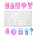 Key Ring Hanging Pendant Silicone Mould Keychain Mold Quicksand Shaker Mold