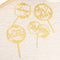 DIY Cupcake Decor Dessert Sticks Mr&Mrs Happy Birthday Always Cake Topper