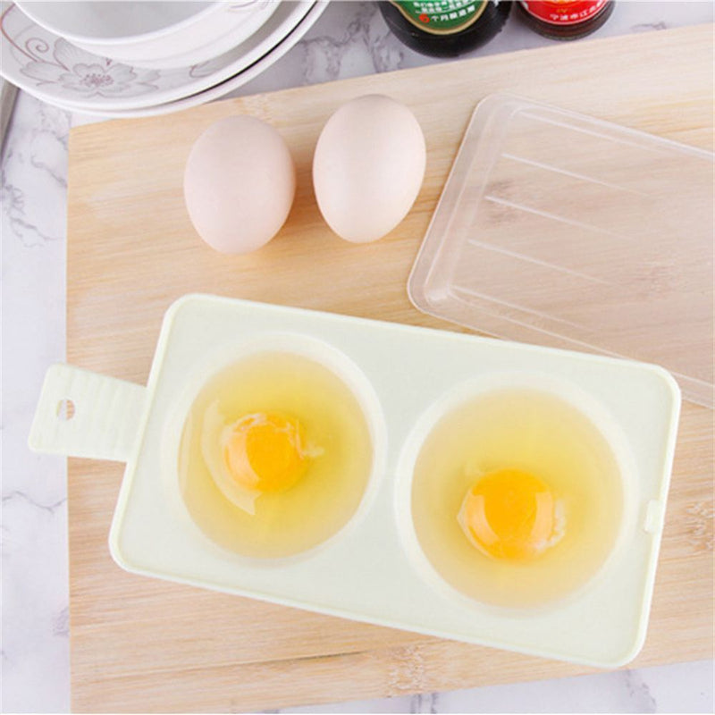 Steamer Tool DIY Microwave Eggs Egg Steamer Draining Egg Boiler Double Cup