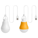 LED Bulb Dormitory Energy Saving Light USB Emergency Outdoor Lamp (White)