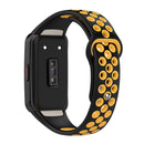 Watch Strap for HUAWEI HONOR Band 6 TPU Bracelet Wristband (Black Yellow) Newly