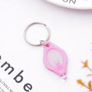 Small Compact Keyring LED LIGHT TORCH White Keychain Portable Flashlight D9D8