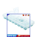 #A Ice Cube Trays with Dust Cover Silicone Ice Maker Mold Box Whiskey Tea Cooler