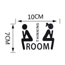 Thinking Room Toilet Paste Wc Door Sign Removable Toilet Wall Stickers Newly