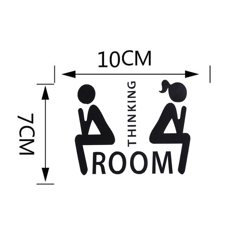 Thinking Room Toilet Paste Wc Door Sign Removable Toilet Wall Stickers Newly
