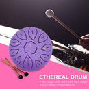 6 inch 11 Tune Musical Instrument Steel Tongue Drum for Beginner (Purple) Newly
