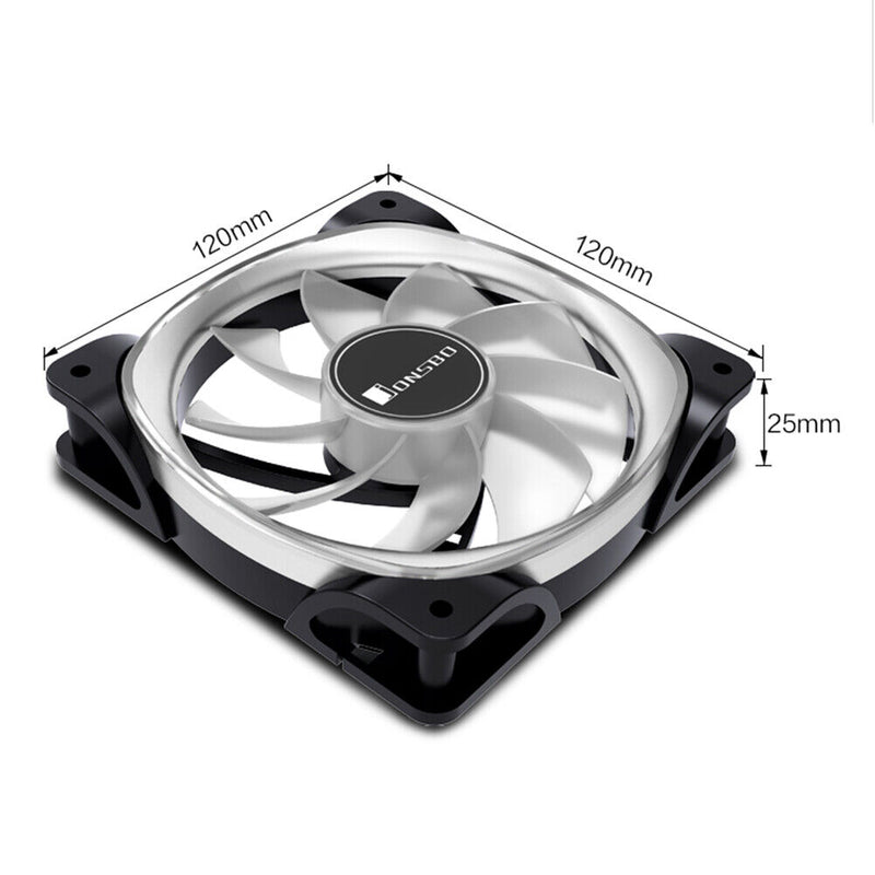 FR-701 PC Case Fan 9 Blade Addressable RGB LED PWM Cooling Fan (Reverse) Newly
