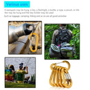 #A 6pcs Outdoor Camping Carabiner Aluminum Alloy Backpacking Hanging Buckle Tool