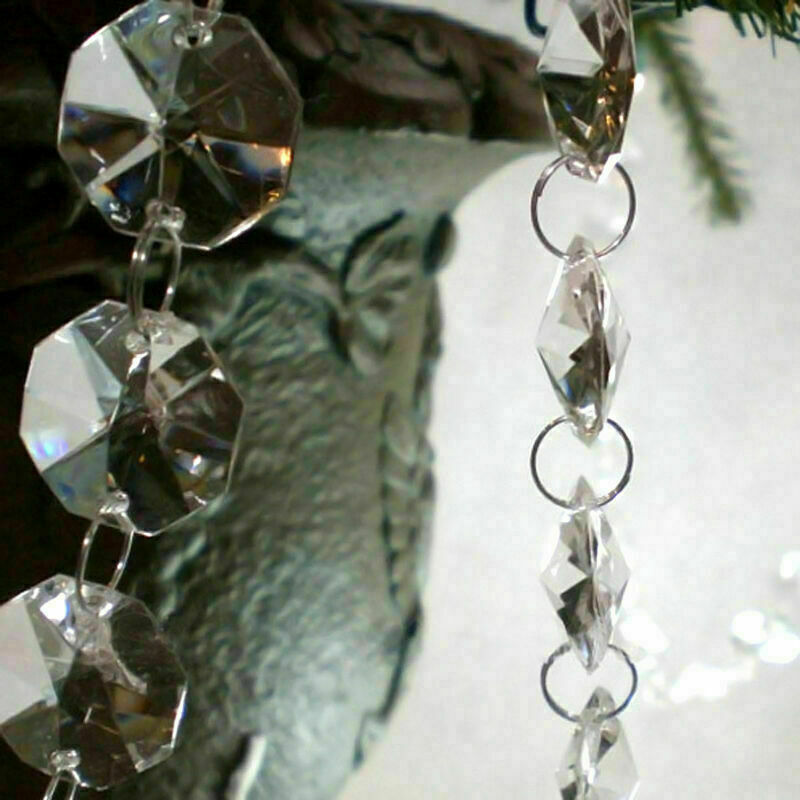Crystal Acrylic Clear Bead Chandelier Garland Hanging Decor Wedding FT N0P3 G1I6