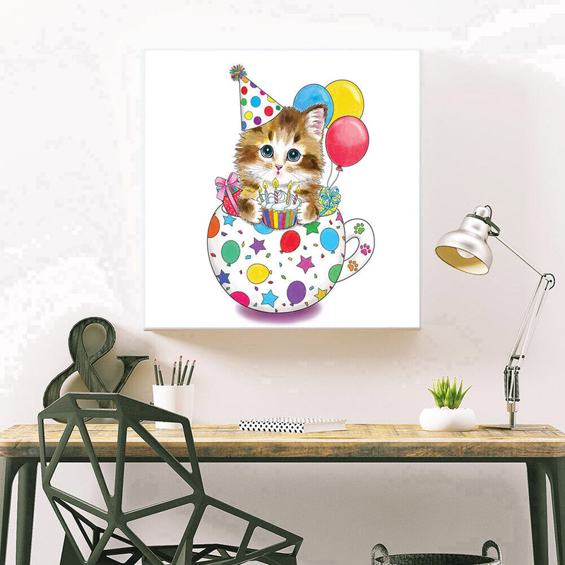 DIY Mosaic Cat Animal Part Drill Special Shape Diamond Painting Kit (YX038)