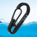 5pcs Carabiner EDC Mini Steel Key Buckle Snap Spring Clip Hook+Black hot.