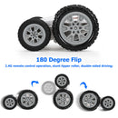 Double Sided RC Stunt Cars 4WD 2.4GHz Off-Road Vehicle w/ 2 Battery (White)