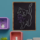 5D DIY Fluorescent Diamond Painting Cute Cat Cross Stitch Embroidery Mosaic