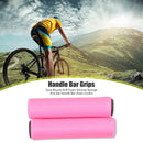 2pcs Bicycle Soft Foam Silicone Sponge Anti-slip Handle Bar Grips (Pink) Newly