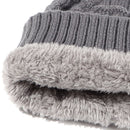 Windproof Anti-Cold Neck Scarf Beanie Hat Knitted Hat Muffler Hat Scarf Set