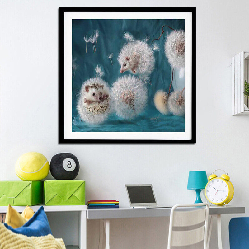 Dandelion Hedgehog 5D Full Drill DIY Diamond Painting Cross Stitch Decor Newly