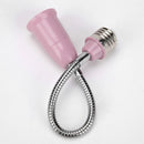 E27 LED Light Bulb Holder Universal Flexible Extension Lamp Socket (Pink)