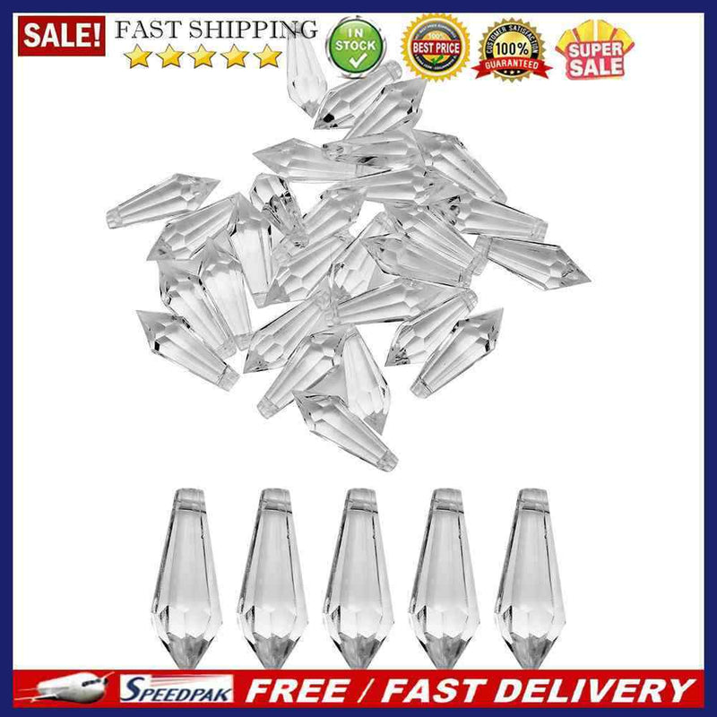 30pcs Acrylic Chandelier Crystal Beads Hanging Garland Wedding Party Decor