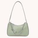 Fashion Women PU Leather Butterfly Chain Underarm Bags Casual Ladies Small Purse