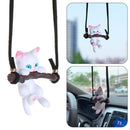 Auto Interior Decor Cute Branch Cat Hanging Decoration Creative Car Pendant